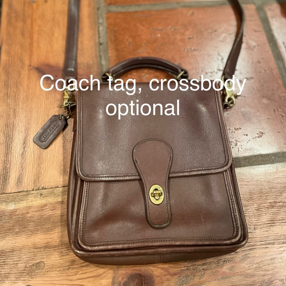 Coach versatile crossbody brown leather mail bag